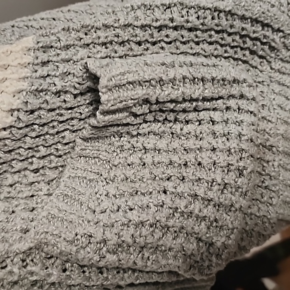 Colorblock Open Front Cardigan Sweater With Pockets Med Heavy - Picture 3 of 3